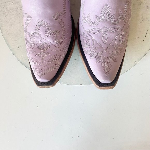 Chic Pastel Heeled Boots - Picture 2 of 8